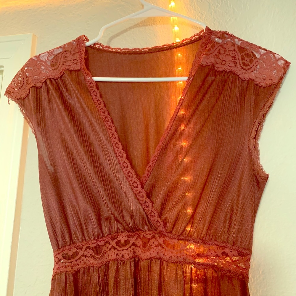 Vintage lace nightgown and robe